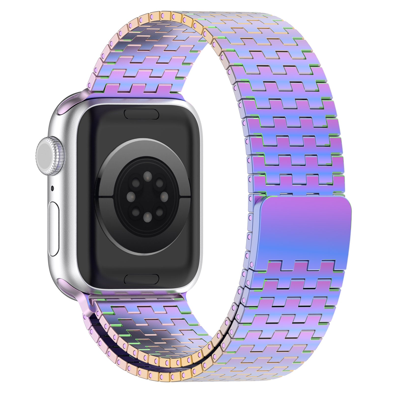 For Apple Watch Series 9 8 7 41mm 6 5 4 SE SE (2022) SE (2023) 40mm 3 2 1 38mm Replacement Band Magnetic Stainless Steel Strap For Apple Watch Series 9 8 7 41mm 6 5 4 SE SE (2022) SE (2023) 40mm 3 2 1 38mm Replacement Band Magnetic Stainless Steel Strap